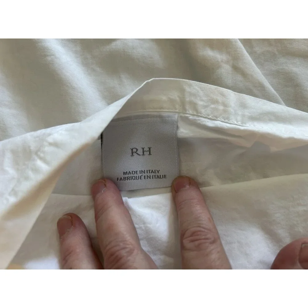 Restoration Hardware Parallel Border Lumbar Pillow Sham Burnt Caramel Italy